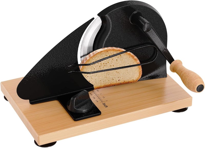Voltironix Upgrade Manual Bread Slicer for Homemade Sourdough Bread, Adjustable Thickness with Stainless Steel Serrated Blade, Even Slicing Guide, Non-Slip Suction Cups – Ideal for Home Kitchens and Bakeries - Image 1